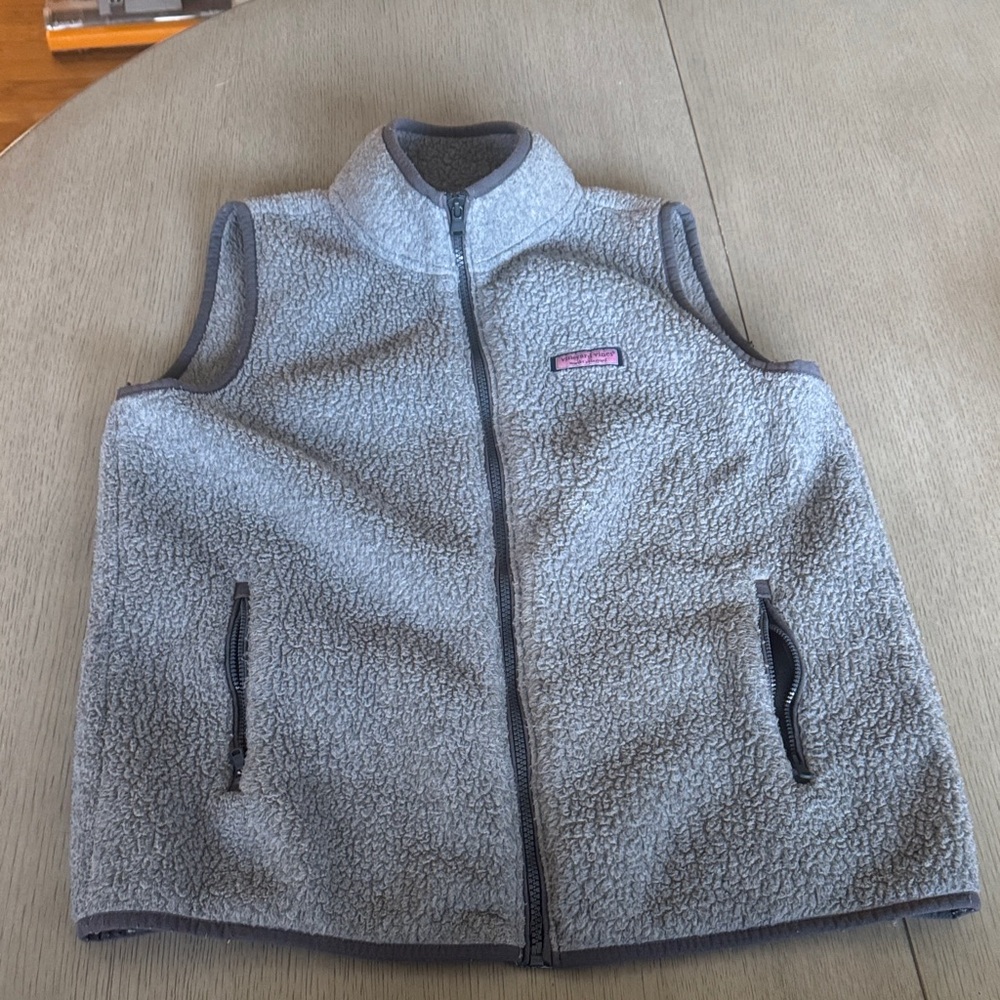 Vineyard Vines Gray Fleece Sweater Vest